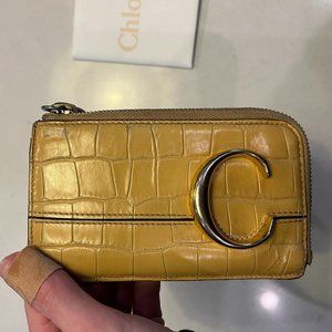 Chloe Croc Zip Wallet